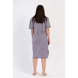 Camisón de Noche para Mujer Talla XXL con Lazo y Cuello en V, Estilo Abuela - Product Image 1