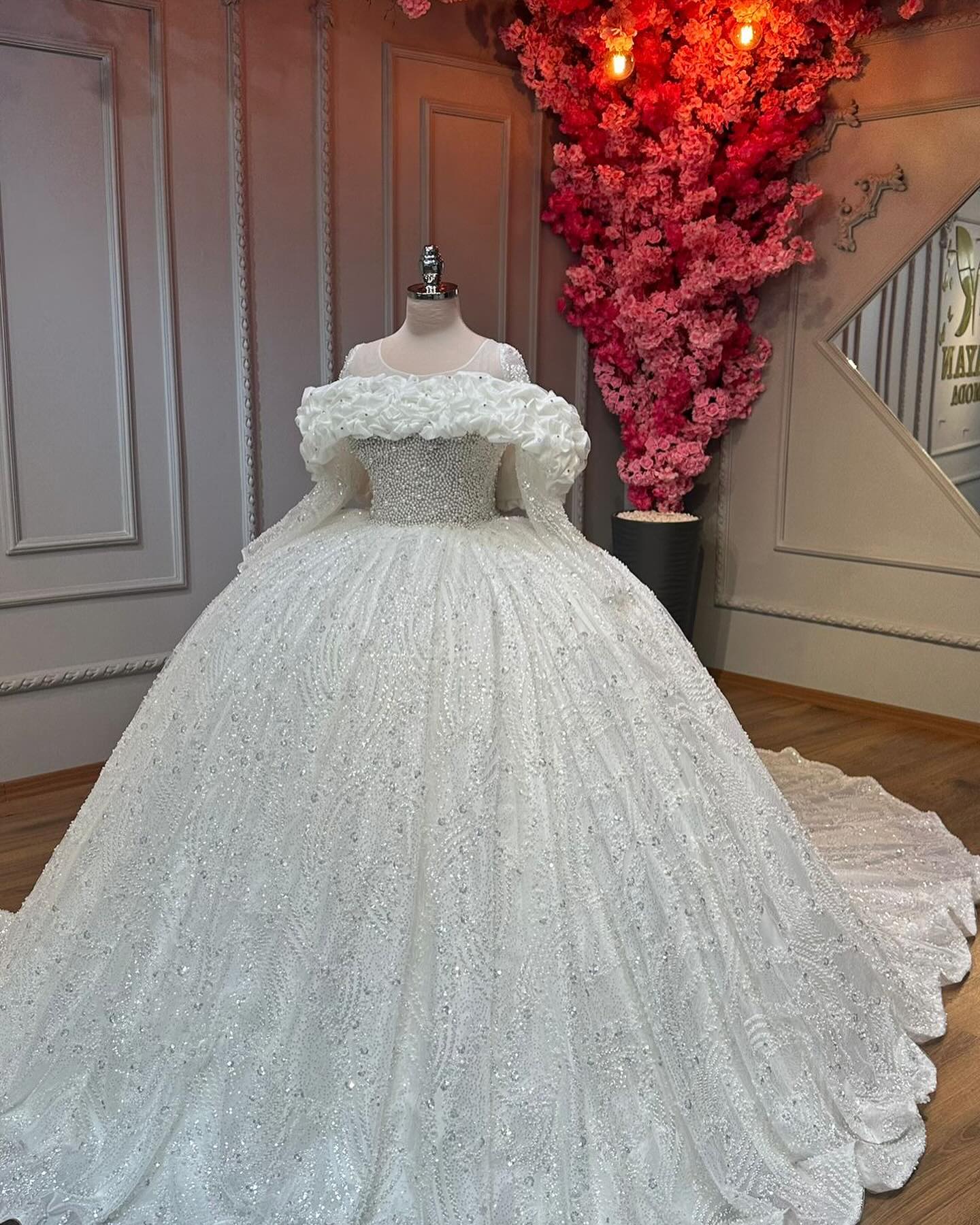 beach style wedding dresses plus size Pink Silk Designer Maxi Dress main image 1