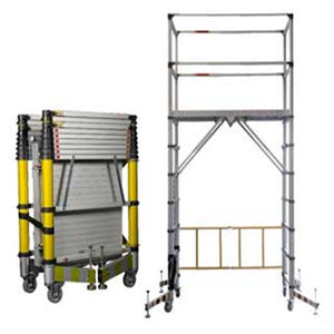 ทาวเวอร์นั่งร้านแบบยืดหดได้,หอก่อสร้างนั่งร้านมือถือทำจากอลูมิเนียมใบรับรอง CE - Product Image 5