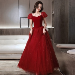<span class=keywords><strong>2022</strong></span> nuevo estilo vestido de fiesta de mujer rojo Formal elegante Maxi vestido de noche para graduación - Product Image 2