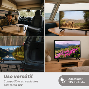 กรุนเคลทีวีแอลอีดี 24 นิ้ว รองรับ HD DVB T2 12V สำหรับรถยนต์ เรือ รถบ้าน - Product Image 4