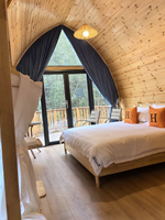 Maison mobile de camping ressemblant à un bateau, placement adapté aux rivières ou aux mers, maison conteneur, capsule villa pour l'extérieur