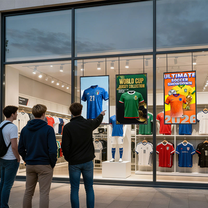 จอแสดงผลดิจิทัลแบบแขวนสำหรับโฆษณาในร่ม ความสว่างสูง 49/55/65 นิ้ว 4000 นิต <span class=keywords><strong>IPS</strong></span> <span class=keywords><strong>4K</strong></span> LCD สำหรับติดตั้งหน้าต่าง - Product Image 1