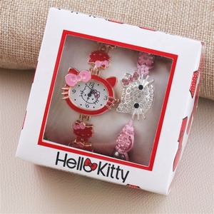 Phim Hoạt Hình trẻ em học sinh Dễ thương Yong cô gái người mèo <span class=keywords><strong>kitty</strong></span> Kim Cương Vòng đeo tay thạch anh xem món quà nhỏ trang sức - Product Image 3