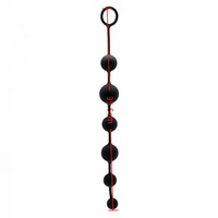 Perlas Anales de Silicona Negra, Tapón Anal, Perlas Anales para Mujeres