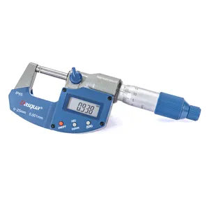 Dasqua 0-25mm Display Lcd micrometro digitale con blocco mandrino pollici-conversione metrica Zero-Set