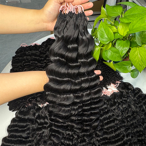 Extensiones de Cabello Remy Vietnamita con Ondas Profundas Sueltas, Tejido Doble, Tejido a Máquina, para Venta al por Mayor, Proveedor de Fábrica - Product Image 2