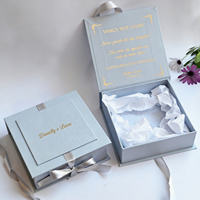 Emballage en carton de luxe avec logo écologique, fermeture personnalisée, boîte cadeau pour chaussures bleu bébé avec logo, boîtes rigides pliables en papier faites à la main