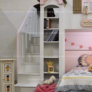 <span class=keywords><strong>Lit</strong></span> superposé en bois massif pour enfants, style château, luxe léger, avec rangement, <span class=keywords><strong>lit</strong></span> superposé pour filles, <span class=keywords><strong>lit</strong></span> de princesse - Product Image 3