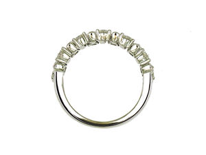 Anillo de eternidad ancho con pavé de diamantes en varias filas de oro blanco de 18 quilates, anillo de lujo para mujer - Product Image 3