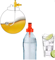 Kit de bouchons de carbonatation en plastique (bouchon de carbonatation en plastique, raccord en T et tube en silicone de 80 cm) pour distributeur de bière, soda et eau gazeuse