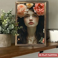 Toile d'art en bois encadrée 20x30cm avec motif de biscuits