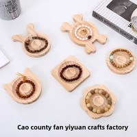 Plateau de présentation de bracelet en bois massif, thème amour, écologique, support de présentation de perles gravées pour bijoux, accessible à l'international