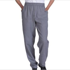 Cucina cucina uniforme <span class=keywords><strong>da</strong></span> uomo in bianco e nero a scacchi pantaloni <span class=keywords><strong>da</strong></span> <span class=keywords><strong>Chef</strong></span> con elastico in vita - Product Image 2