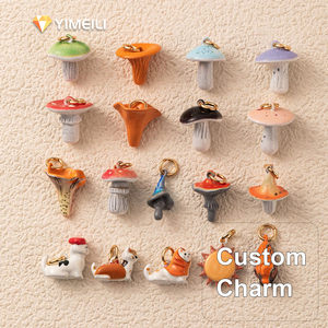 YIMEILI&Forest Style Charm de Hongo, Sol, Animal y Globo Aerostático para Pulseras, Collares y Accesorios de Joyería DIY, Personalizable - Product Image 1