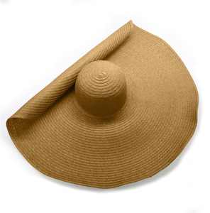 Q411 여성용 대형 플로피 밀짚 햇 여름 와이드 브림 비치 모자 - Product Image 3