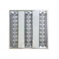 Jpungsun 2*20w 3x20w Grille d'éclairage fluorescente 4ft T8 T5 Réflecteur Plafond Montage en surface LED Troffer Luminaire