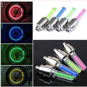 Vente en gros 1 pièce : Capuchons de pneu de vélo VTT à LED avec détecteur de mouvement, accessoires lumineux pour rayons de roue, clignotants néon - Product Image 3