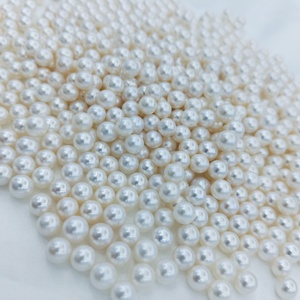 7,5-8,5mm 5A calidad brillo Color blanco Natural perla de agua dulce al por mayor perlas redondas sueltas cuentas naturales para la fabricación de joyas - Product Image 3