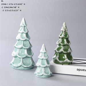 Bestcera trang trí lễ hội trang trí Giáng sinh yule Tree thắp sáng Gốm Cây giáng sinh với đèn LED - Product Image 4