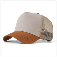 Casquettes de baseball respirantes et sportives à 5 panneaux avec logo personnalisé et tissu en maille
