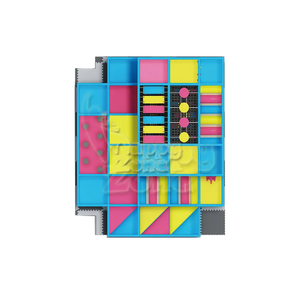 ASTM certificata su misura per bambini parco giochi al coperto di alto livello corso morbido con ostacoli Ninja e scivolo a tubo per Playworld al coperto - Product Image 6