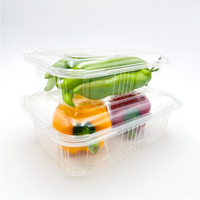Boîte alimentaire transparente en PET série SG, jetable, pour légumes frais, fruits, laitue, produits agricoles, pâtisseries, gâteaux, à emporter