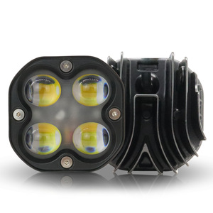 ไฟ LED ทำงานกลางคืน 40W รูปทรงโคลเวอร์ เลนส์ไบซีนอน สีขาวเหลือง สองสี สำหรับมอเตอร์ไซค์ รถยนต์ ชุดอัพเกรด - Product Image 3
