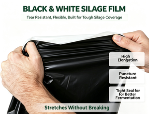 Film polyéthylène agricole anti-UV pour <span class=keywords><strong>ensilage</strong></span>, 120-150 microns, noir, blanc, vert, pour sol de serre - Product Image 3