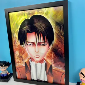 LEVI ataque en Titán 3D Lenticular impresión Anime Poster pared pintura personalizar 3D arte de la pared pintura impresión de 3Dwallpaper