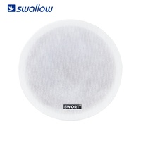Haut-parleur de plafond sans cadre en métal durable, moderne, passif, commercial, 5 pouces, ligne PA 100V pour musique d'ambiance