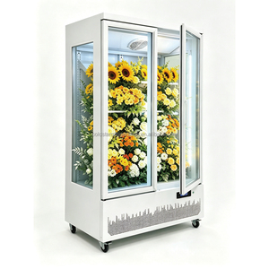 Vitrina Refrigerada Vertical de Doble Puerta de Vidrio con Diseño Floral, Unidad de Refrigeración de Montaje Inferior, Fácil Mantenimiento - Product Image 6