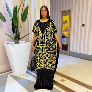 2025 New Style Fashion Plus Size Ethnische Bubu Robe Afrikanischer Frühling/Herbst Atmungsaktiver Sommer Diamant druck Frauen Loose Cotton <span class=keywords><strong>Dress</strong></span> - Product Image 1