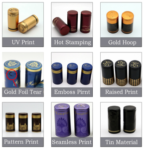 Cápsula retráctil de estaño de aluminio y plástico multicapa con estampado en caliente personalizado para whisky, Vodka, vino - Product Image 6