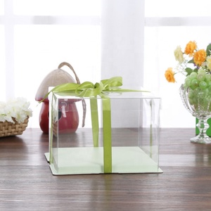 Custom Made Transparent Cake Box Clear Plastic <b>Packing</b> Single Layer Cake Pops Mini PET Paper UV Embossing Matt Lamination - Product Image 5