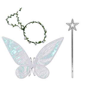 Butterfly Elf Wings Set Children Angel Fairy <strong>Magic</strong> Wand Makeup Costume Kit Halloween Holiday Party Decoration Performance Props - Product Image 3