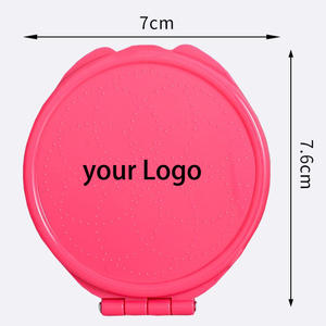 Zonyin portatile Double-face 2x ingrandimento Mini pieghevole specchio tascabile per il trucco vendita calda 2x ingrandimento con Logo personalizzato - Product Image 2