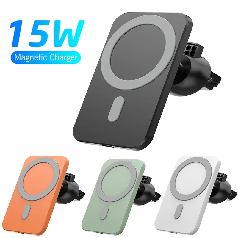 2022 New 15w Magsaf Magnetic Car Charger Wireless Phone Holder Magnet For Iphone 12 13 Fast Car Wireless Charger
