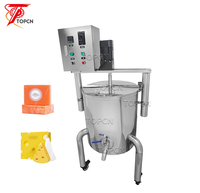 Cuve de Mélange à Chauffage Électrique de 50L en Acier Inoxydable, à Double Enveloppe, pour Shampoings, Savons, Désinfectants et Détergents Liquides