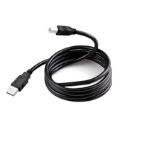 Kabel Printer USB 2.0 Male to Male 1.5m OEM Baru dengan Pelindung Cincin Magnetik Inti Tembaga Murni, Pengisian Cepat 3A, Warna Hitam