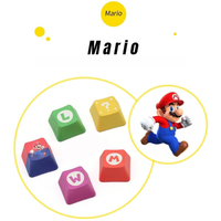 OEM Profile PBT 5pcs keycaps for MX Mechanical Gaming keyboard Gamers Computer KeyCap Color Mario and Ghost Personalise Keycaps