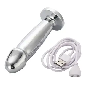 Vibrador inalámbrico de Metal para adultos, Juguetes sexuales con control remoto, estimulador Anal, juego masturbador, carga magnética