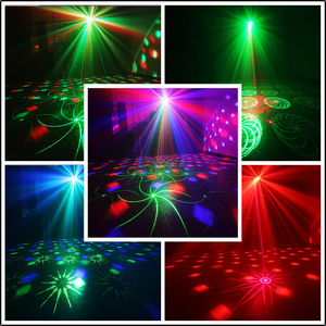 Luz de Discoteca con 16 Patrones RGB, Láser DJ LED, Bola Mágica de Cristal, DMX512, Activación por Sonido, Blanca, para Bodas y Fiestas - Product Image 6