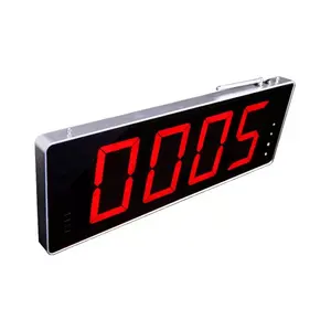 Wireless 4 Digits Hospital Clinic Calling System Voice Broadcast Receiver Double Side Corridor LED Display With Clock