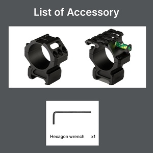 Anillas para mira telescópica BANGBANG, tubo de 30 mm con calibración horizontal y altura central de 1.0 pulgadas para observación en exteriores (Negro) - Product Image 5