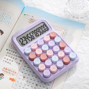 Kids Colorful Calculate Electronic Desktop Cute New Colorful Calculator Office Gift LCD Calculator With Fashion Mechanical Key