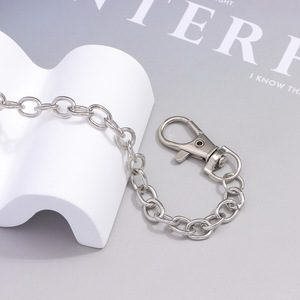 โซ่คาดเอวโลหะสไตล์ยุโรปอเมริกันสั่งทำพิเศษ สำหรับทุกเพศ แฟชั่นลำลอง วัสดุโลหะผสมสังกะสี สีขาว รุ่น K763 - Product Image 4