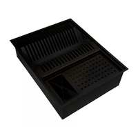 CLHA UMIDA Support de rangement de vaisselle en acier inoxydable fait à la main Évier à une cuvette de haute qualité Personnalisable Forme carrée Sans robinet