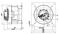 Ventilateur K3G280-RR03-H2 K3G280-RR03-H4 K3G280-RR03-M4 K3G250-RR03-M3