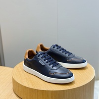 Auténticas Zapatillas de Skateboard Italianas Originales para Hombre, de Cuero de Grano Completo, con Cordones, Suela Plana Cómoda, para Caminar, Estilo Casual de Negocios